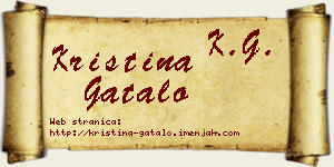Kristina Gatalo vizit kartica